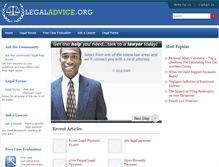 Tablet Screenshot of legaladvice.org